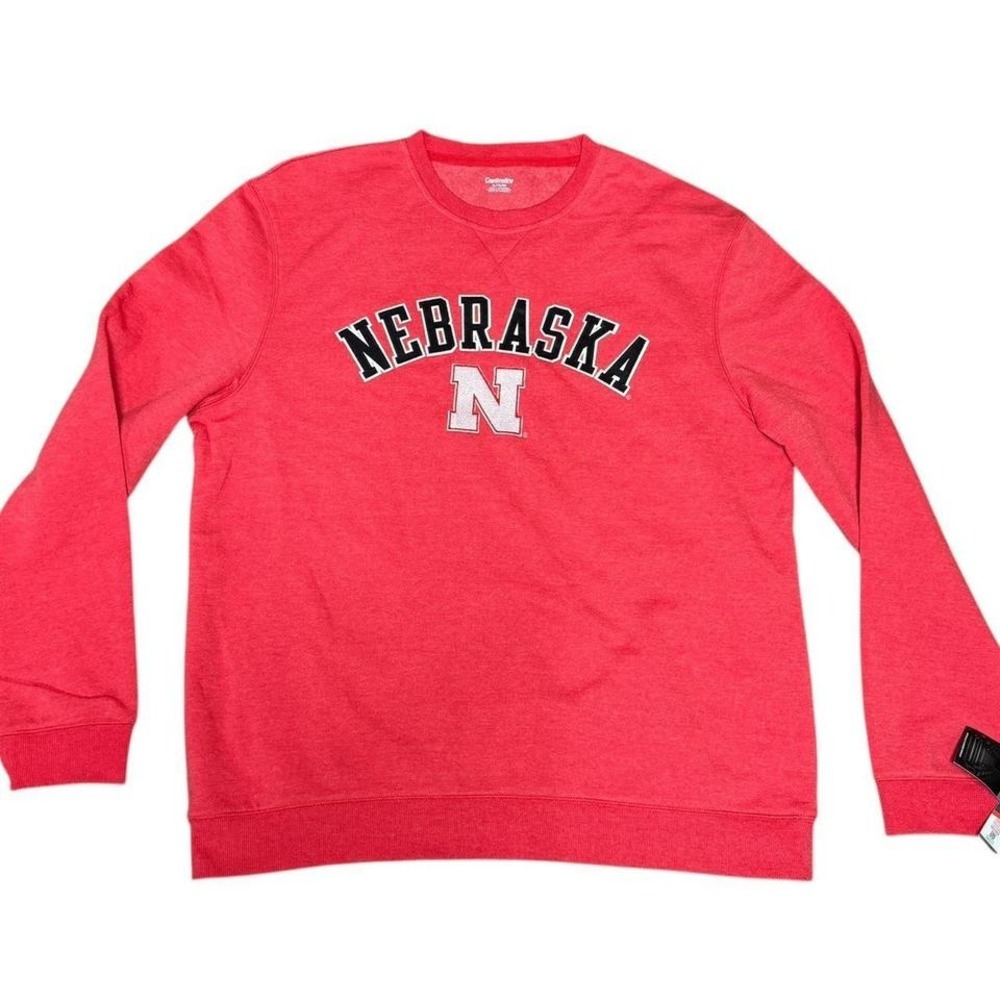 Nebraska Cornhuskers Men's‎ Red Fleece Crewneck Sweatshirt Size XL New